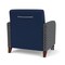 Lesro Siena Wide Guest Chair w/ Front Casters, Walnut Legs, MD Ink Back, MD Ink Seat, RS Echo Panels SN1201 - alternate 3